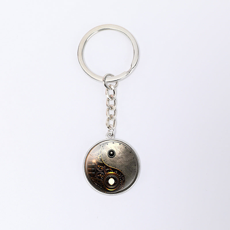 Wholesale Zinc Alloy Tai Chi Key Ring